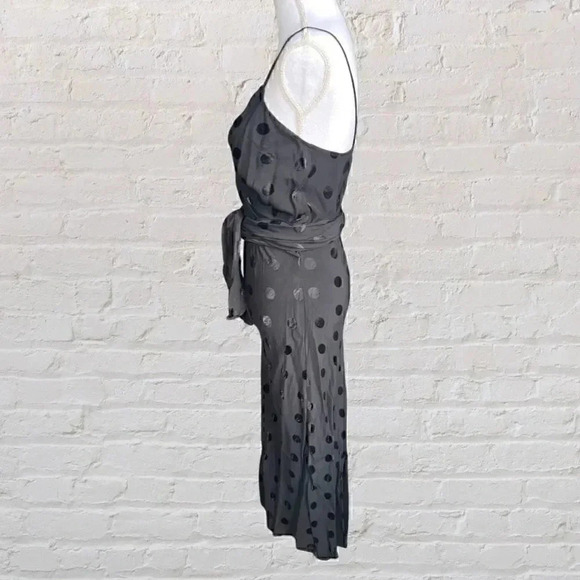 NWT Zara Black Polka Dot Midi Jacquard Dress Size XS - Picture 4 of 12